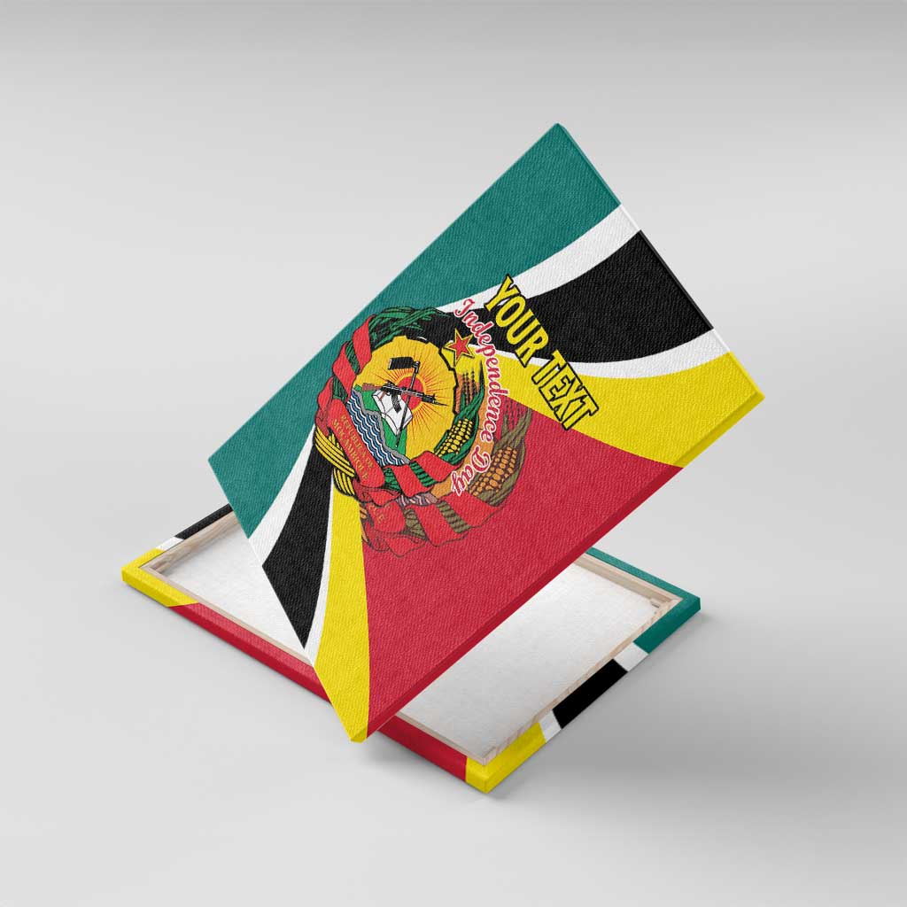 Personalized Mozambique Independence Day Canvas Wall Art Coat Of Arms - Flag Style