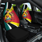 Personalized Mozambique Independence Day Car Seat Cover Coat Of Arms - Flag Style