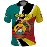 Personalized Mozambique Independence Day Polo Shirt Coat Of Arms - Flag Style
