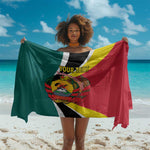 Personalized Mozambique Independence Day Sarong Coat Of Arms - Flag Style