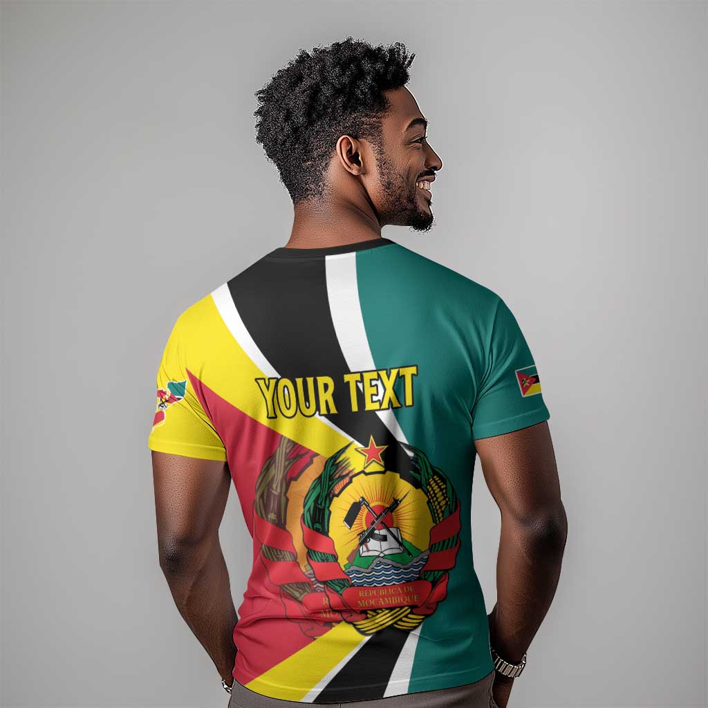 Personalized Mozambique Independence Day T shirt Coat Of Arms - Flag Style