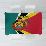 Personalized Mozambique Independence Day Tablecloth Coat Of Arms - Flag Style