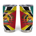 Personalized Mozambique Independence Day Tumbler Cup Coat Of Arms - Flag Style
