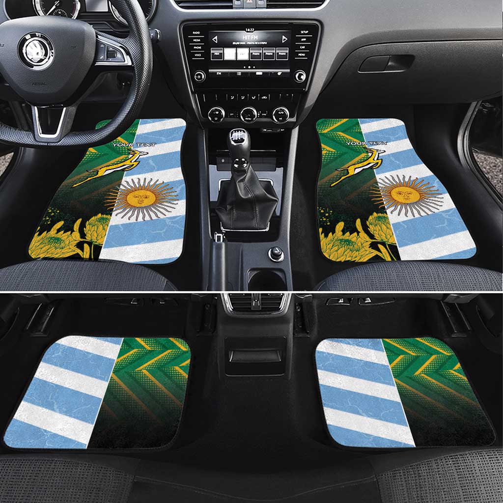 South Africa and Argentina Rugby Car Mats Sporty Style