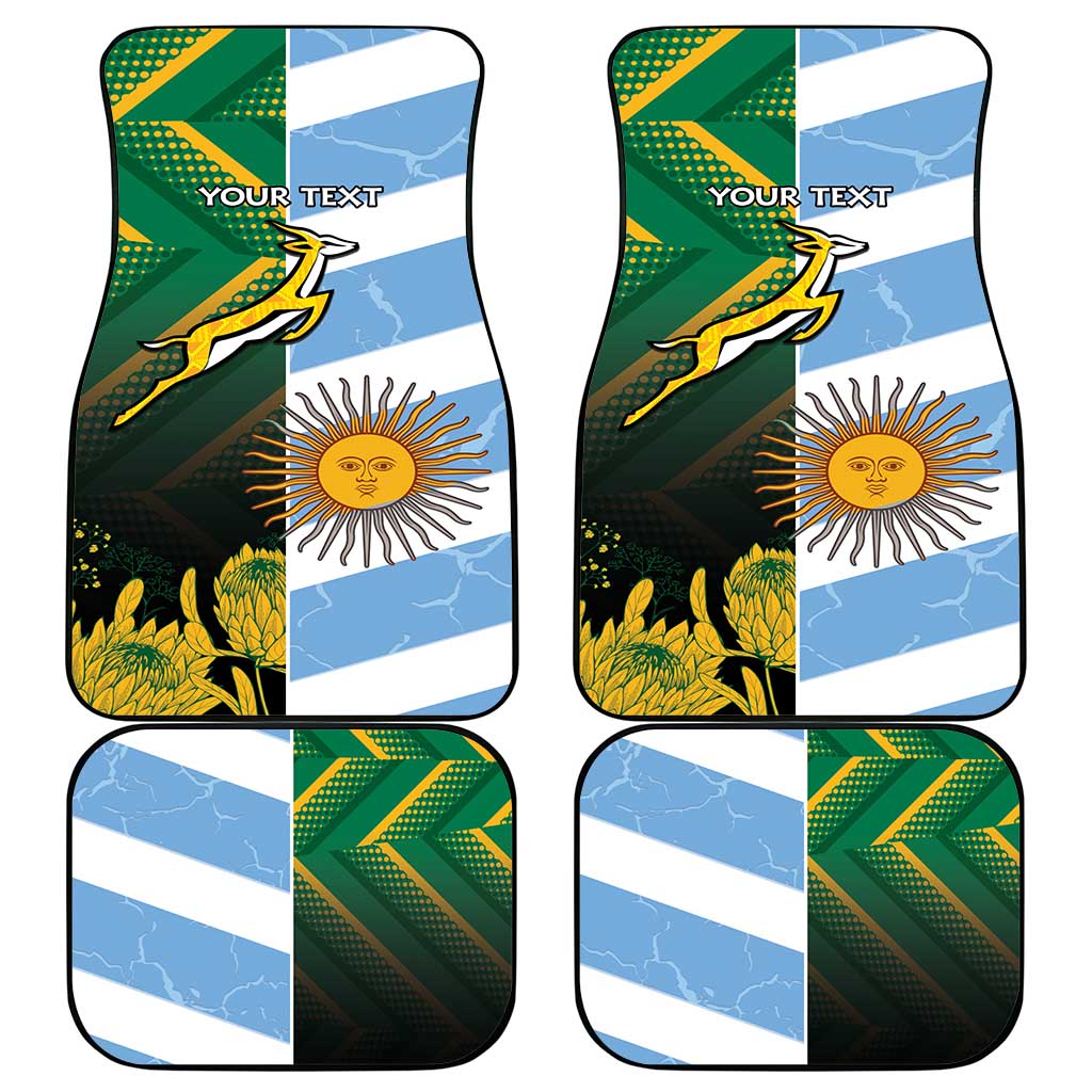 South Africa and Argentina Rugby Car Mats Sporty Style