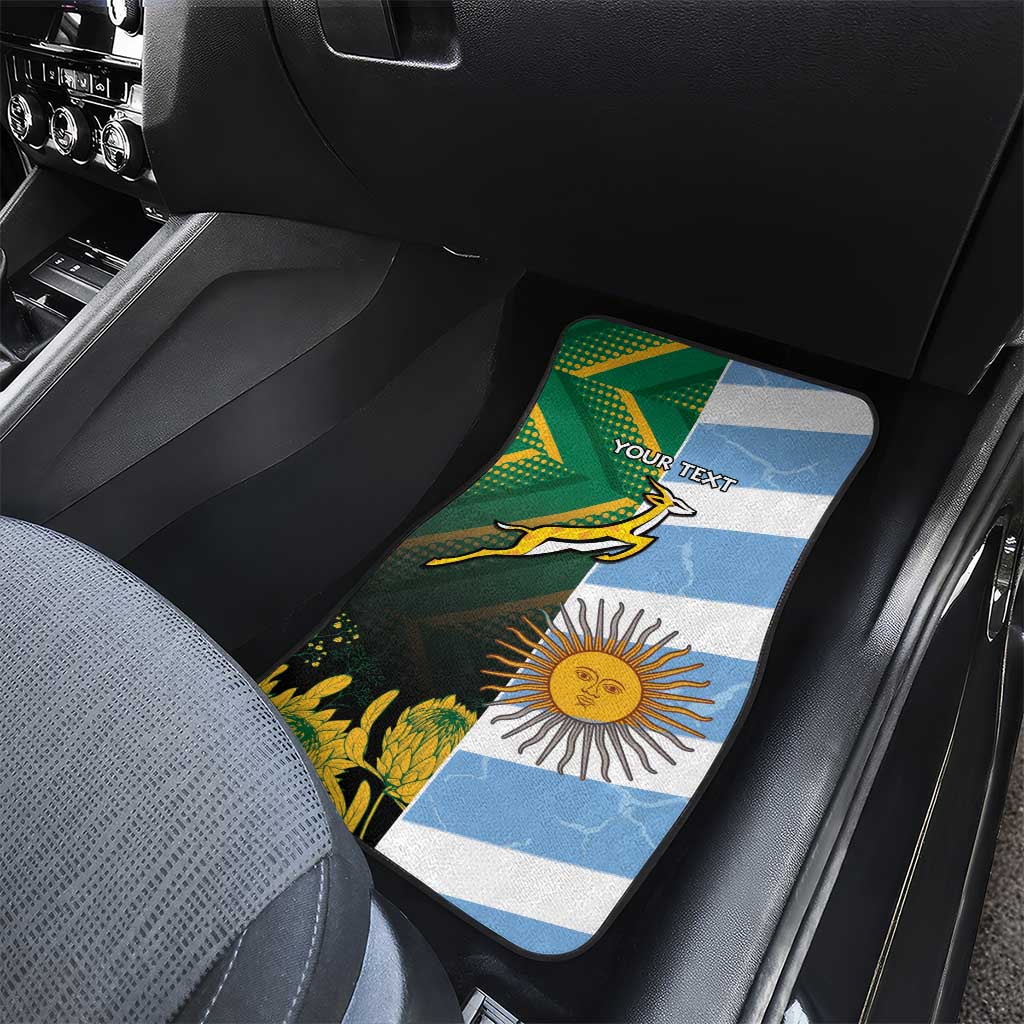 South Africa and Argentina Rugby Car Mats Sporty Style
