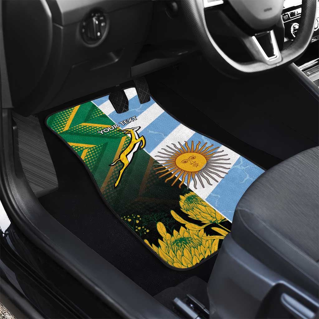 South Africa and Argentina Rugby Car Mats Sporty Style