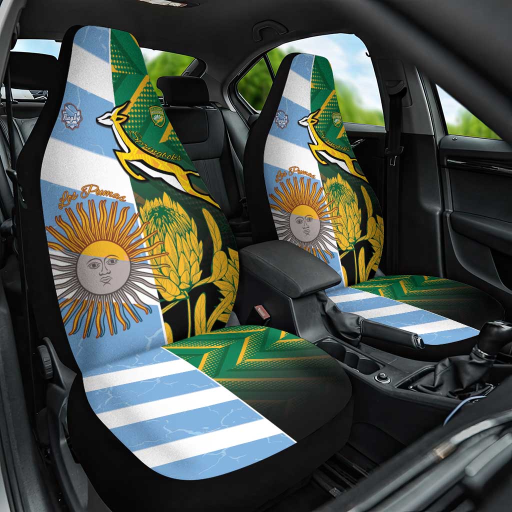 South Africa and Argentina Rugby Car Seat Cover Sporty Style