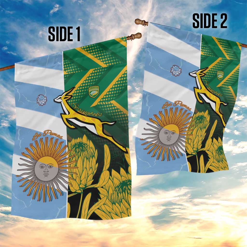 South Africa and Argentina Rugby Garden Flag Sporty Style