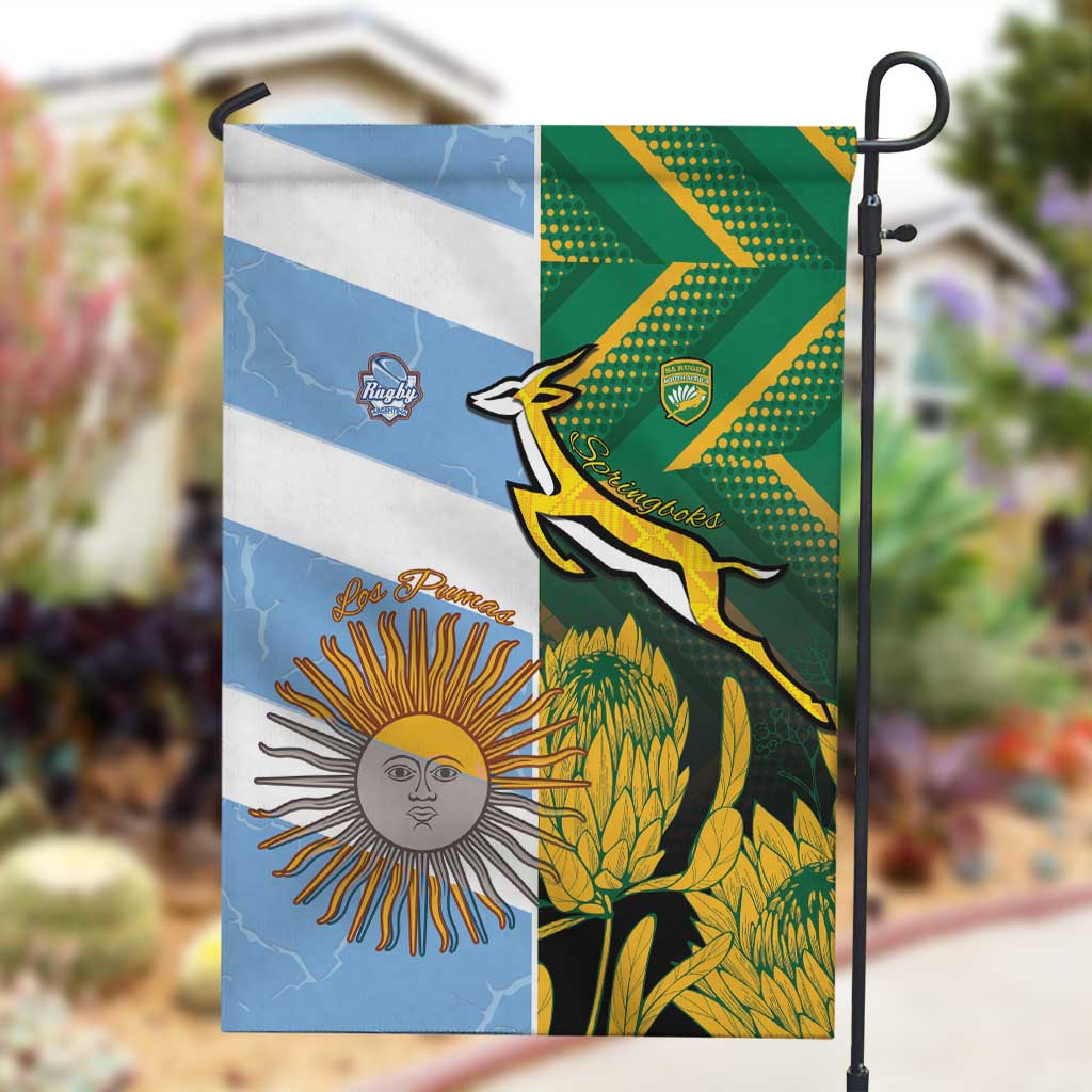 South Africa and Argentina Rugby Garden Flag Sporty Style
