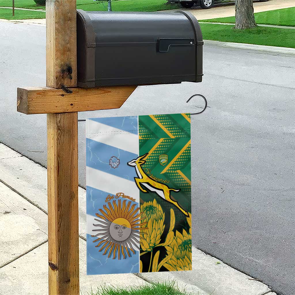 South Africa and Argentina Rugby Garden Flag Sporty Style