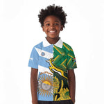 South Africa and Argentina Rugby Personalised Kid Polo Shirt Sporty Style