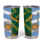 South Africa and Argentina Rugby Personalised Tumbler Cup Sporty Style