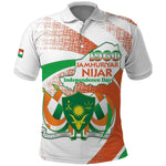 Personalized Happy Jamhuriyar Nijar Independence Day Polo Shirt Coat Of Arm With Niger Map