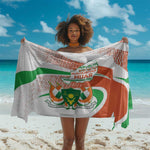 Happy Jamhuriyar Nijar Independence Day Sarong Coat Of Arm With Niger Map