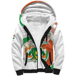 Personalized Happy Jamhuriyar Nijar Independence Day Sherpa Hoodie Coat Of Arm With Niger Map