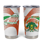Personalized Happy Jamhuriyar Nijar Independence Day Tumbler Cup Coat Of Arm With Niger Map
