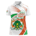 Personalized Happy Jamhuriyar Nijar Independence Day Women Polo Shirt Coat Of Arm With Niger Map