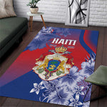 Second Anpi an Ayiti Area Rug Imperial Haiti Coat Of Arms Tropical Flowers
