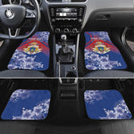 Second Anpi an Ayiti Car Mats Imperial Haiti Coat Of Arms Tropical Flowers