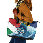 Personalised Afro Seychelles Leather Tote Bag Sailfish With Coat Of Arms