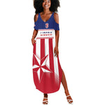 Custom Liberia Football Summer Maxi Dress Sporty Style