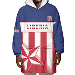 Custom Liberia Football Wearable Blanket Hoodie Sporty Style