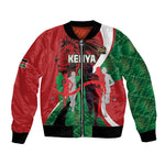 Personalised Athletics Kenya Bomber Jacket Kente Pattern