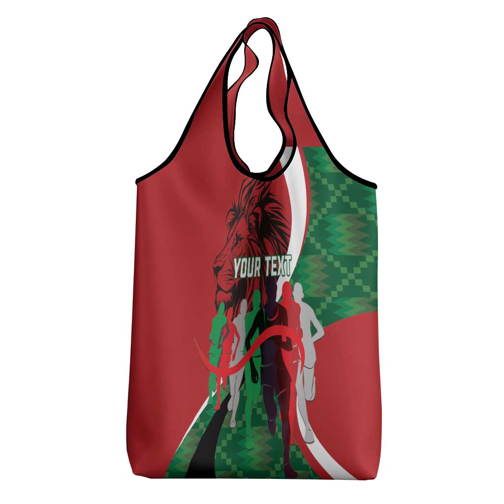 Personalised Athletics Kenya Grocery Bag Kente Pattern