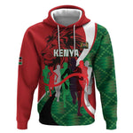 Personalised Athletics Kenya Hoodie Kente Pattern