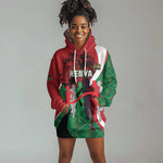 Personalised Athletics Kenya Hoodie Dress Kente Pattern