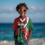 Personalised Athletics Kenya Kid Hawaiian Shirt Kente Pattern