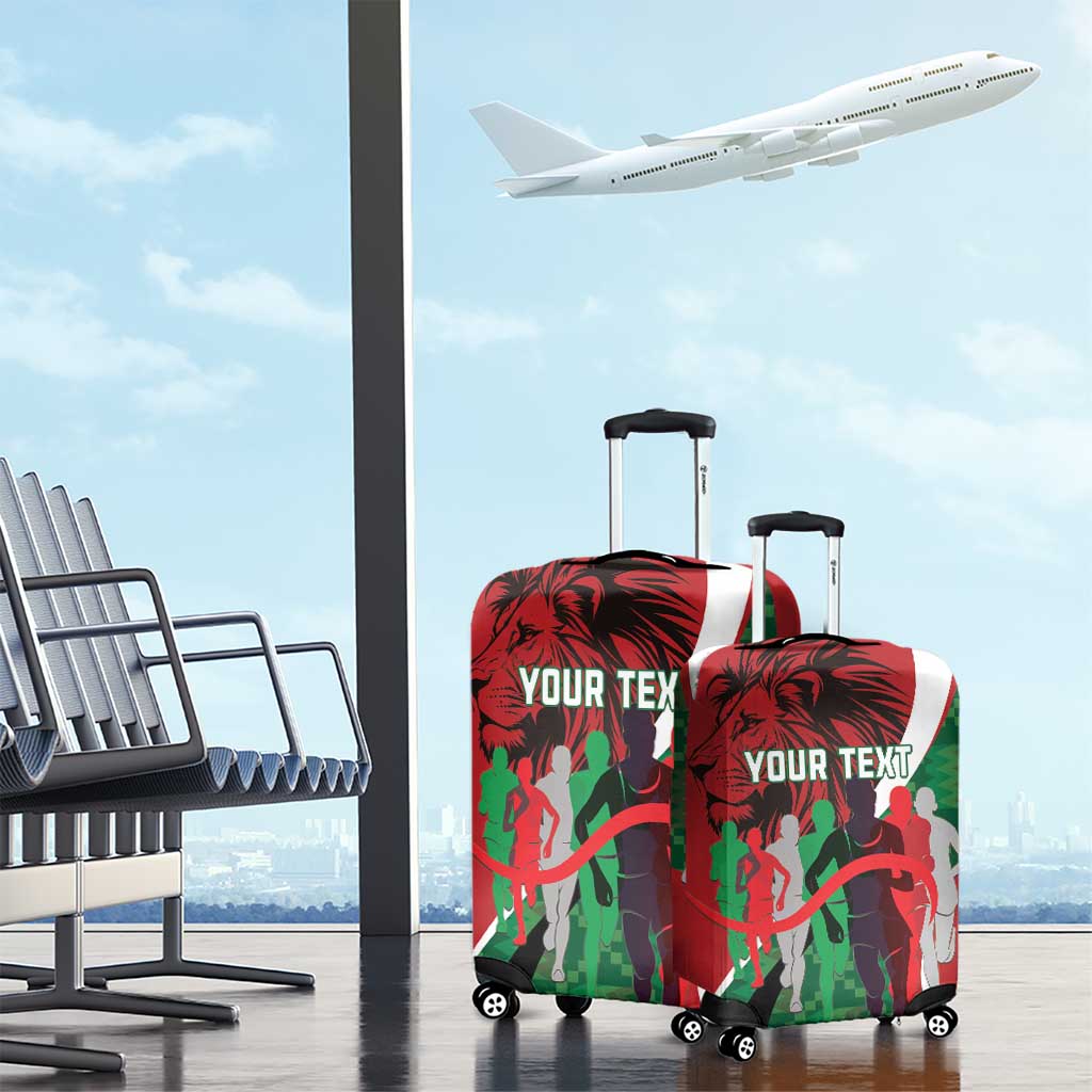 Personalised Athletics Kenya Luggage Cover Kente Pattern