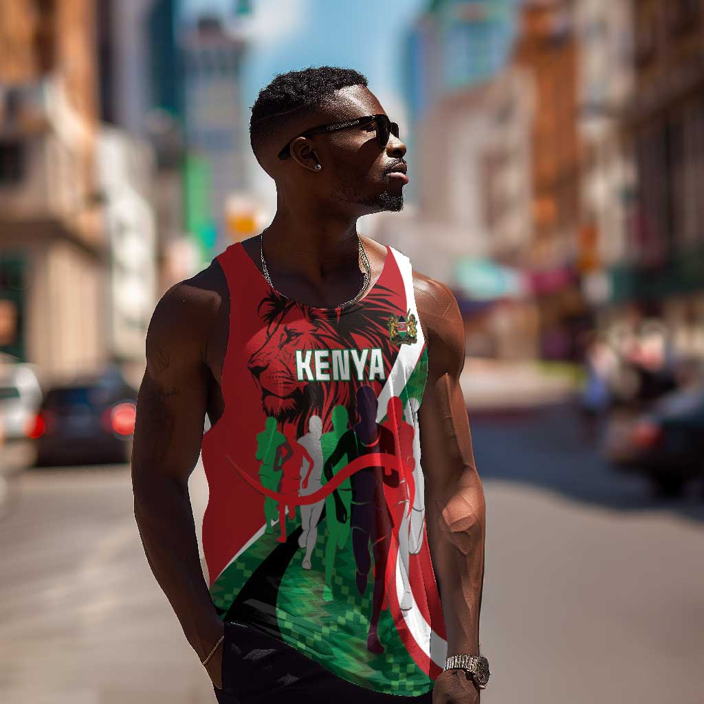 Personalised Athletics Kenya Men Tank Top Kente Pattern