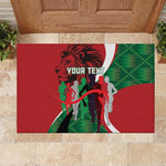 Personalised Athletics Kenya Rubber Doormat Kente Pattern