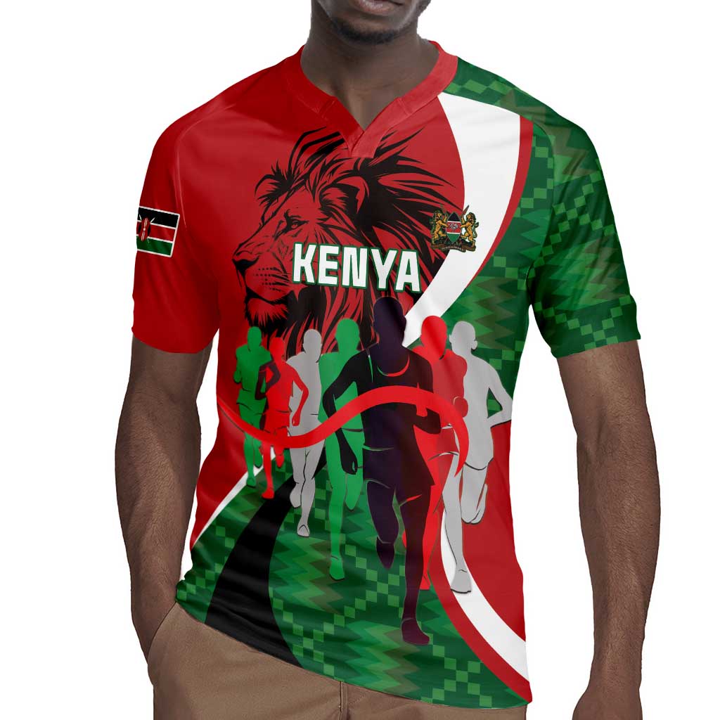 Personalised Athletics Kenya Rugby Jersey Kente Pattern