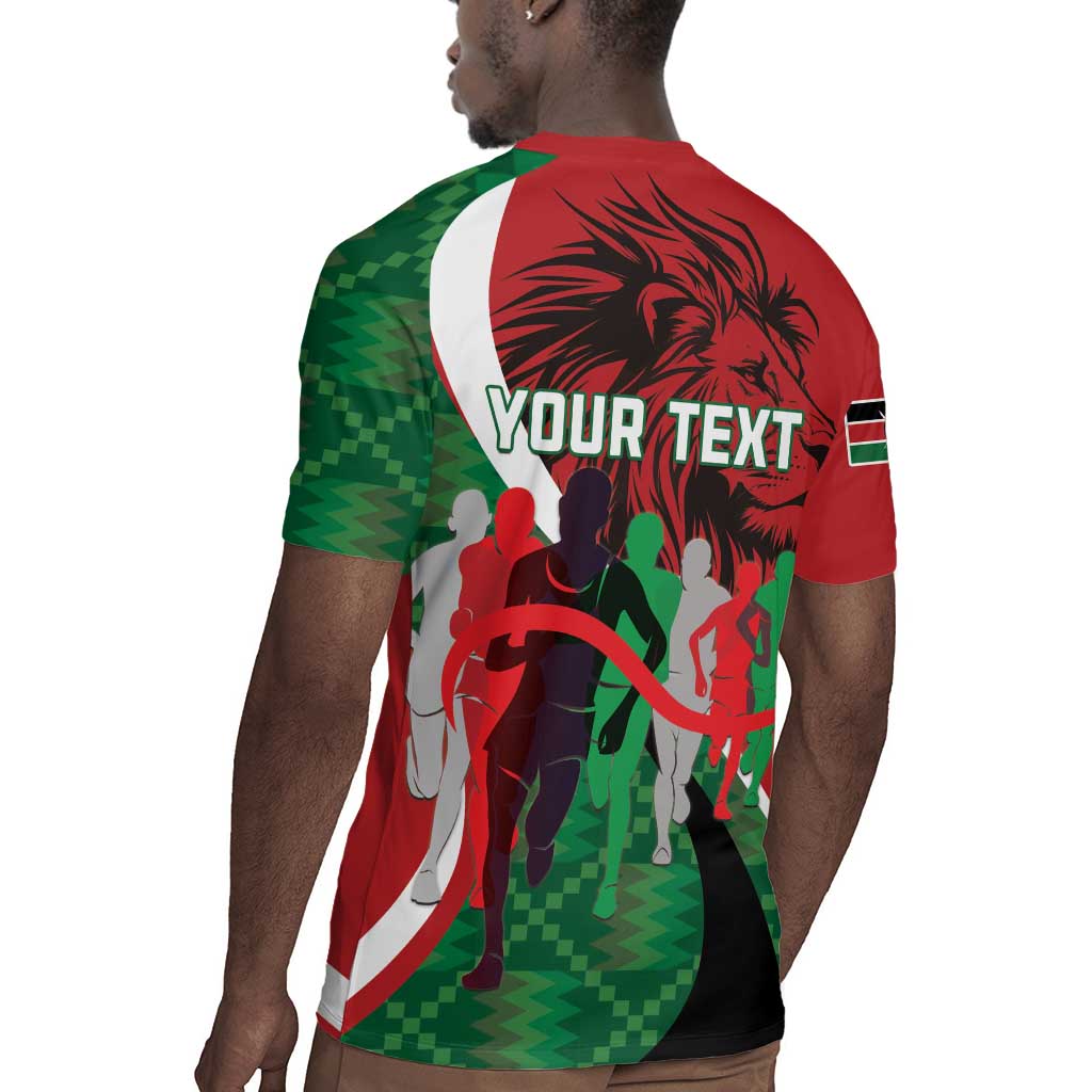 Personalised Athletics Kenya Rugby Jersey Kente Pattern