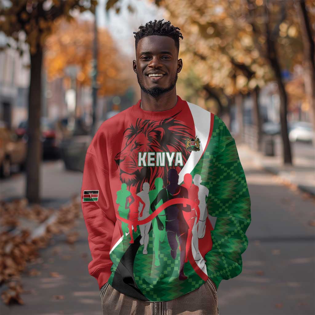 Personalised Athletics Kenya Sweatshirt Kente Pattern