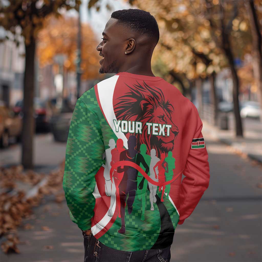 Personalised Athletics Kenya Sweatshirt Kente Pattern