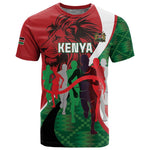Personalised Athletics Kenya T shirt Kente Pattern