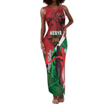 Personalised Athletics Kenya Tank Maxi Dress Kente Pattern