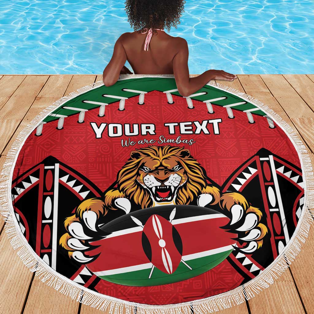 Custom Kenya Rugby Beach Blanket We Are Simbas