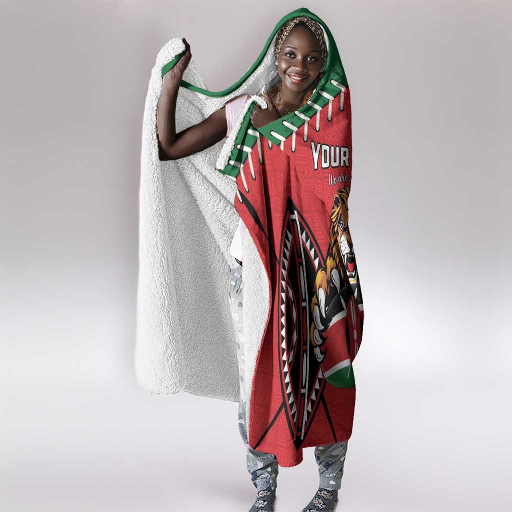 Custom Kenya Rugby Hooded Blanket We Are Simbas