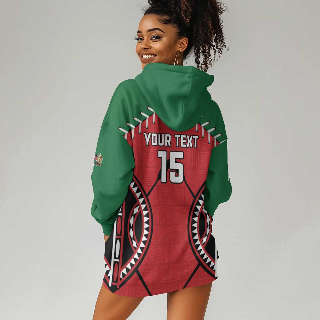 Custom Kenya Rugby Hoodie Dress We Are Simbas