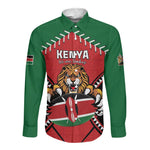 Custom Kenya Rugby Long Sleeve Button Shirt We Are Simbas