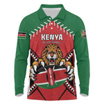 Custom Kenya Rugby Long Sleeve Polo Shirt We Are Simbas
