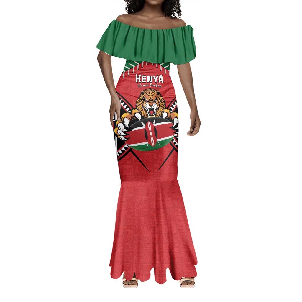 Custom Kenya Rugby Mermaid Dress We Are Simbas