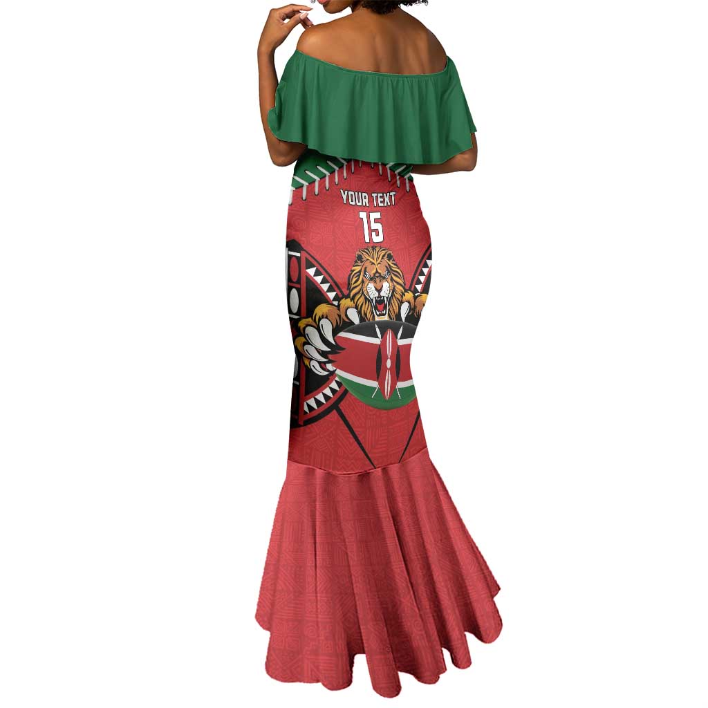 Custom Kenya Rugby Mermaid Dress We Are Simbas