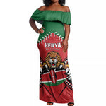 Custom Kenya Rugby Off Shoulder Maxi Dress We Are Simbas