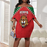 Custom Kenya Rugby Off Shoulder Short Dress We Are Simbas